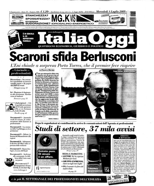 Italia oggi : quotidiano di economia finanza e politica